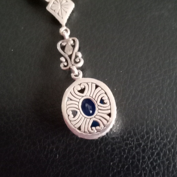 BALI LEGACY STERLING SILVER AND 18k GOLD CARIBBEAN BLUE QUARTZ Y-NECKLACE - Picture 6 of 9